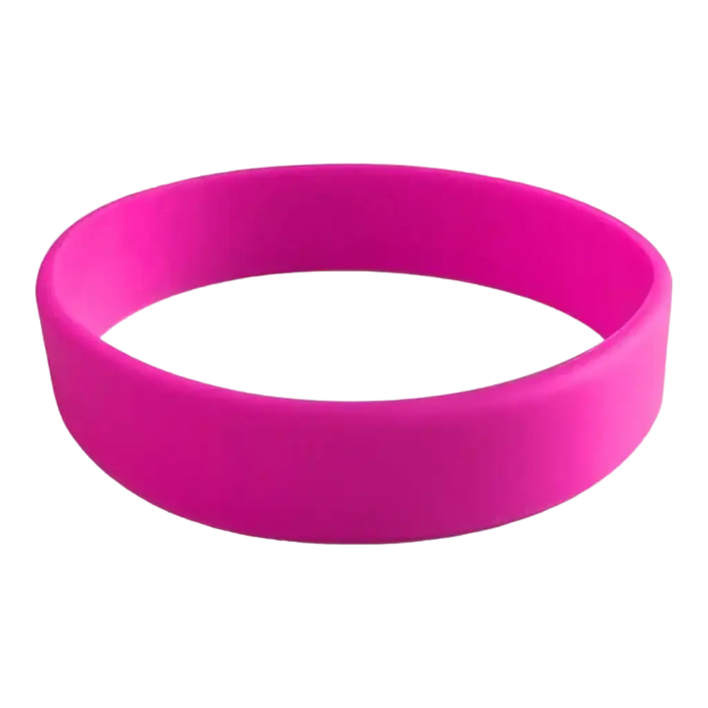 Bracelet Silicone Rose Sans Marquage Adulte