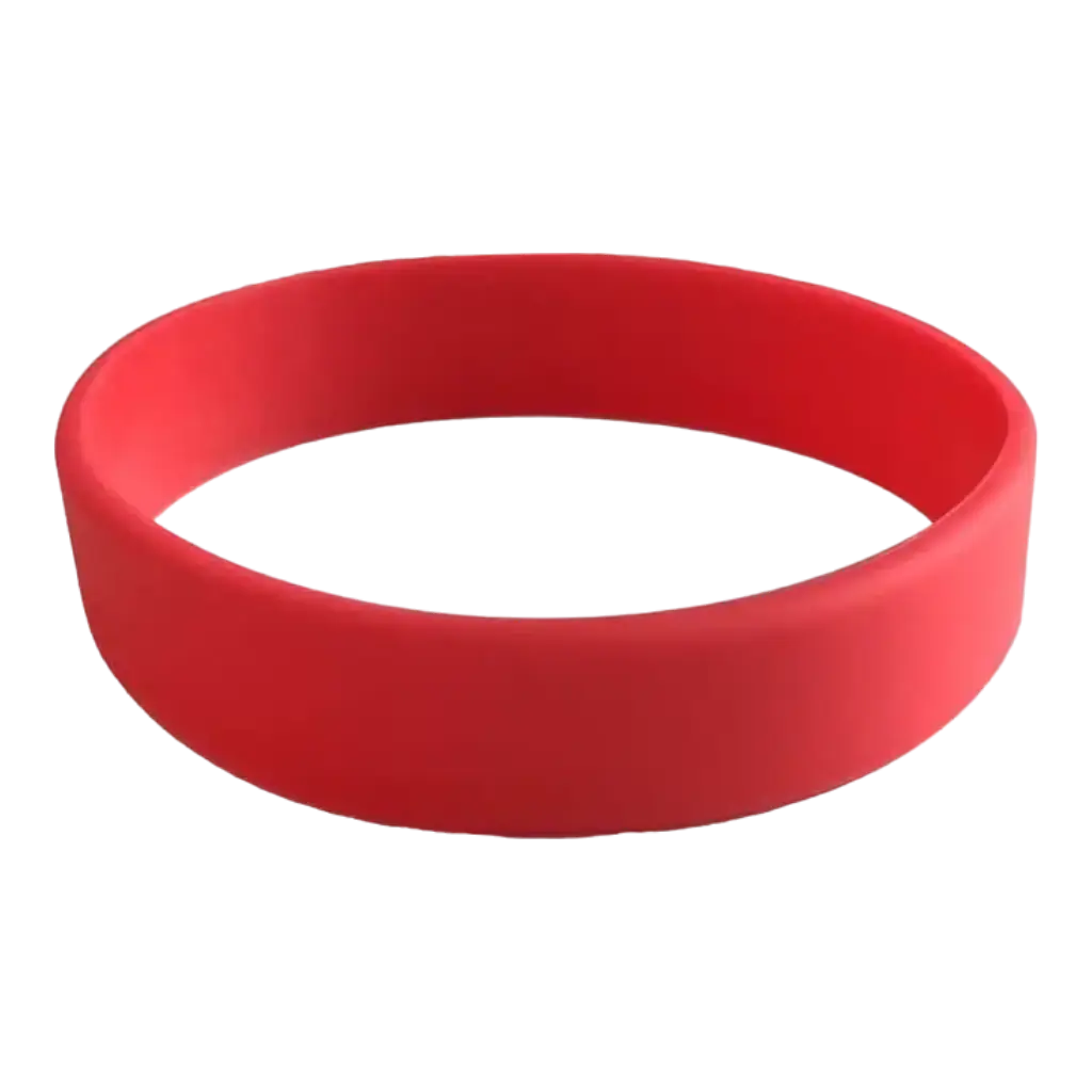 Bracelet Silicone Rouge Sans Marquage Adulte