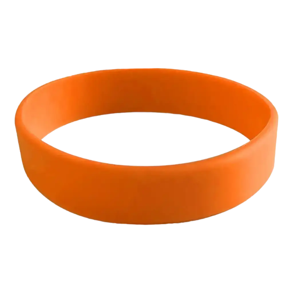 Bracelet Silicone Orange Sans Marquage Adulte