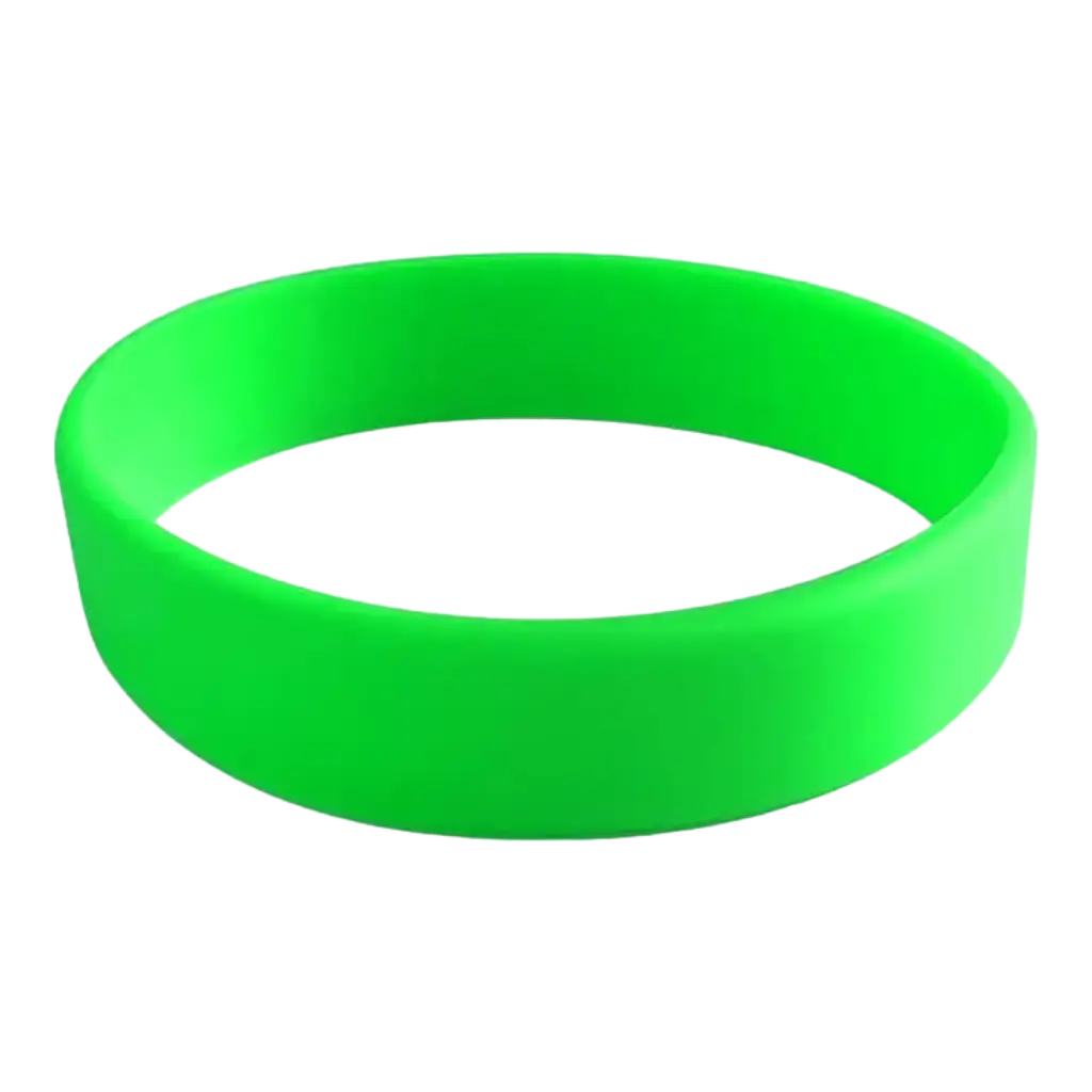 Bracelet Silicone Vert Sans Marquage Adulte