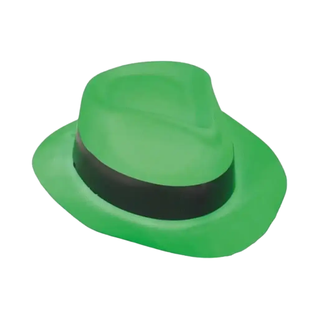 Chapeau Tribly style Mafieux fluo néon Vert