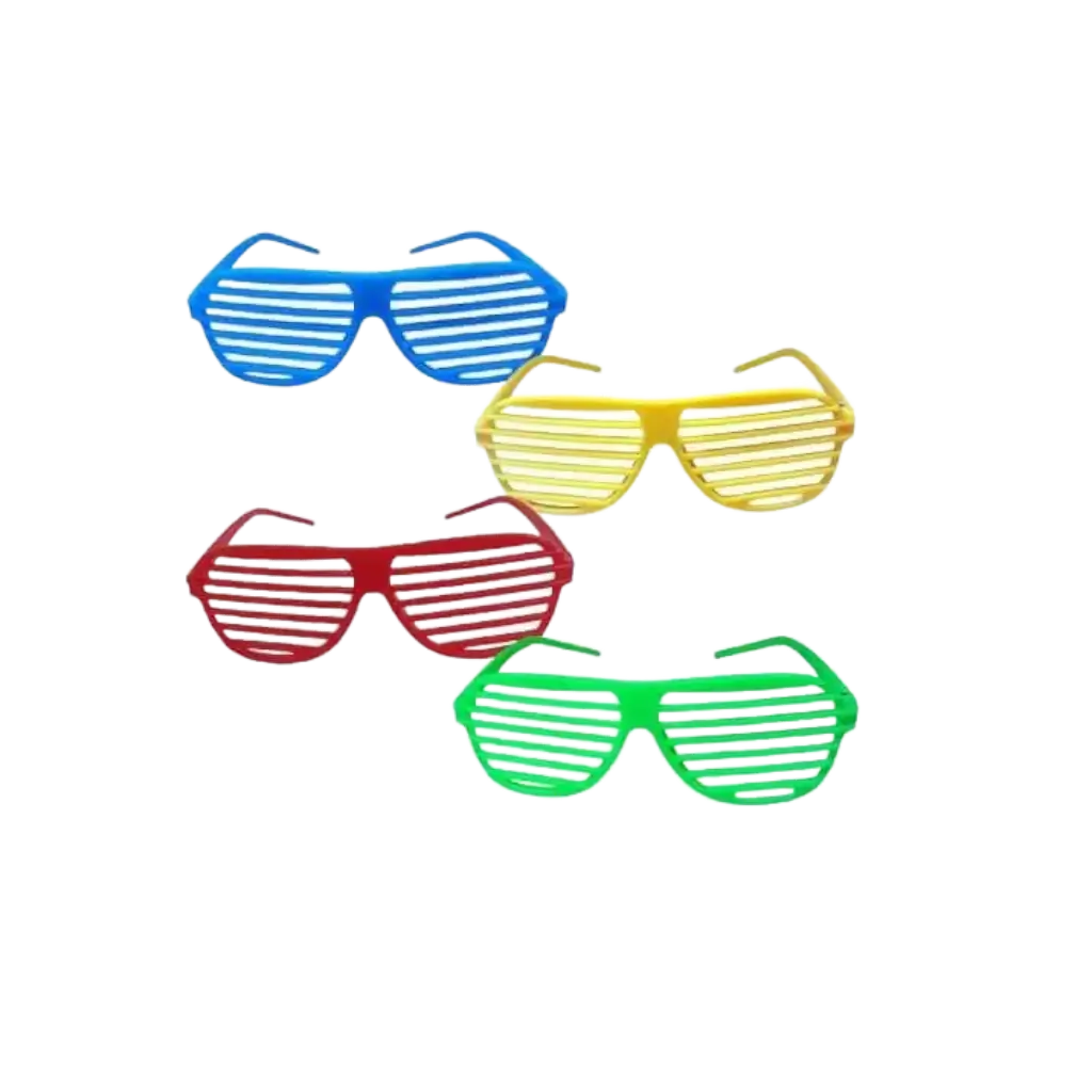 Lot de 12 Lunettes Store Néon Fluorescentes Multicolore