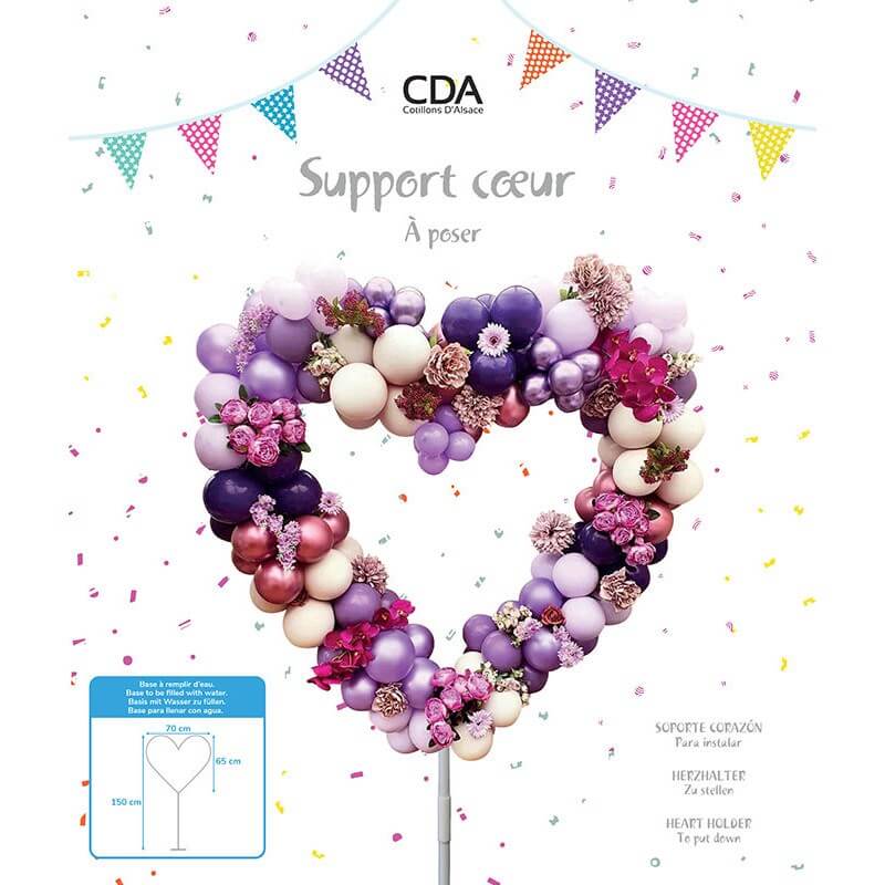 Support à Ballons Coeur sur Pied - 150 cm