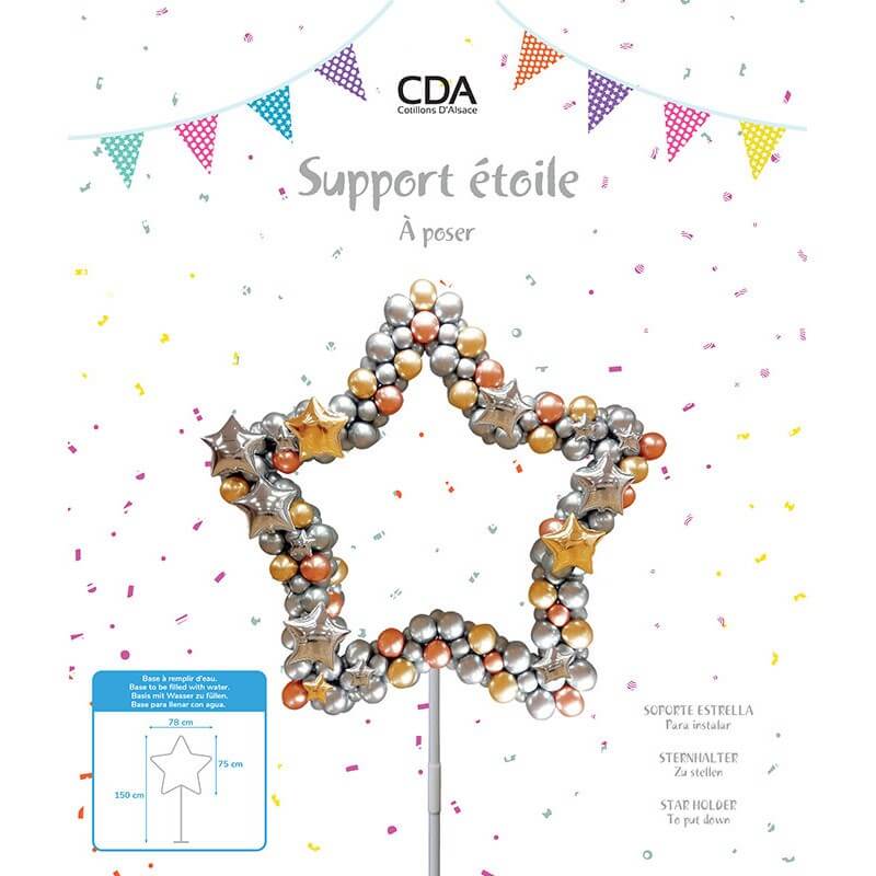 Support à Ballons Étoile sur Pied - 150 cm