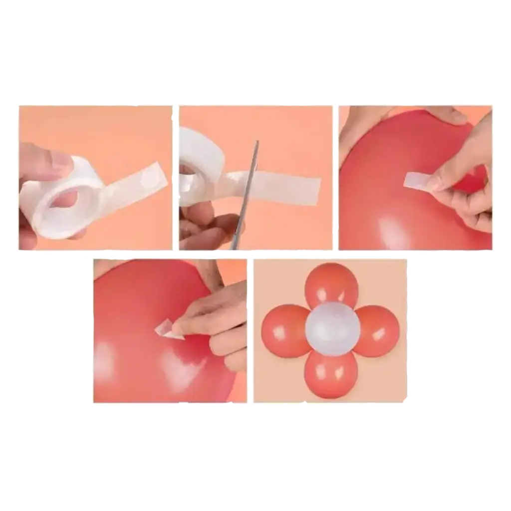 Lot De 620 Points De Colle Double Face Pour Ballons - Pastilles Adhésives Amovibles Et Transparentes