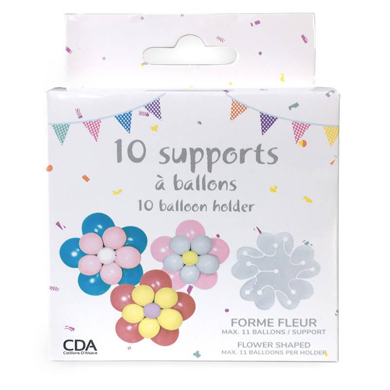 10 Supports à Ballon en forme de Fleur