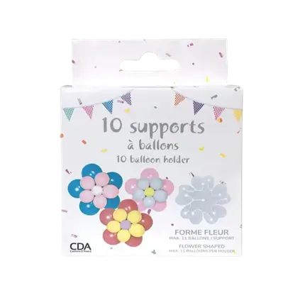 10 Supports à Ballon en forme de Fleur