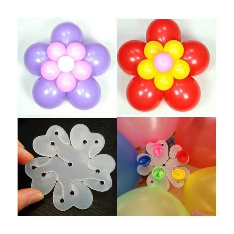 10 Supports à Ballon en forme de Fleur