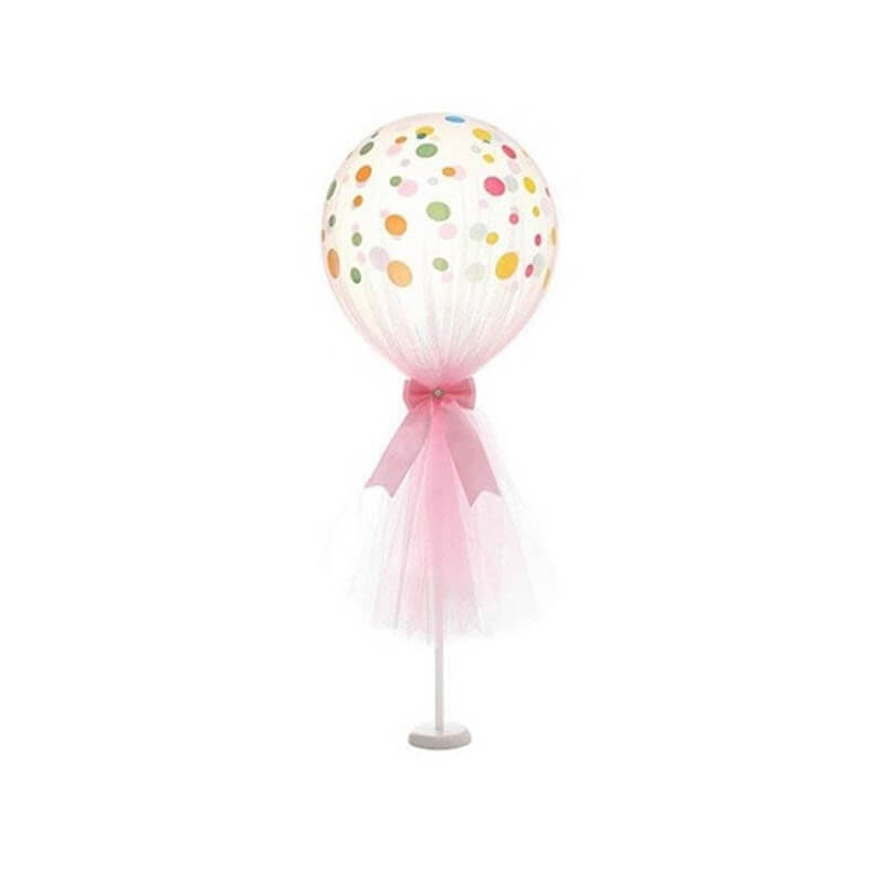 12 Tiges à Ballon sur pied 43cm pour Table avec Adhésif