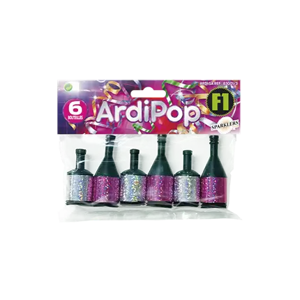 Lanceur de Serpentins Métallisés Party-Popper - Lot de 6