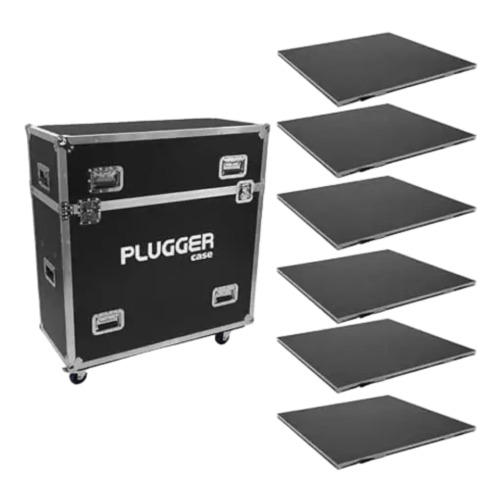 Lot de 6 Plateformes de Scène Plugger Case QuickStage 6 Set
