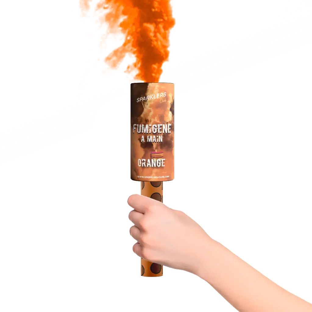 Fumigène à mains 45 secondes Orange 