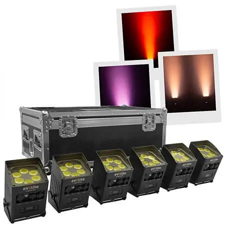 Projecteurs LED Evolite - IP-BOX 6X15W PACK - Lot de 6