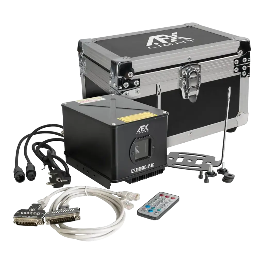 Machine Laser RGB avec Flight Case LZR3000RGB-IP-FC