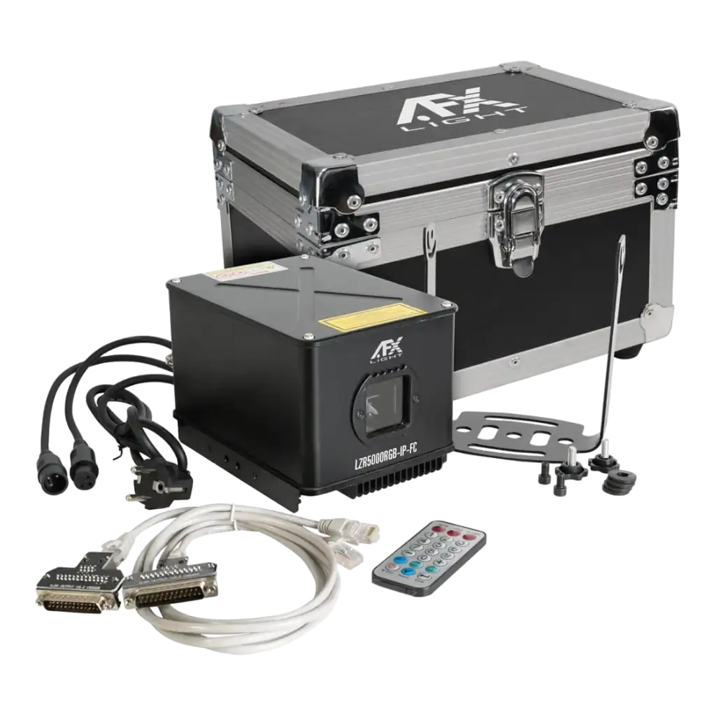 Machine Laser RGB avec Flight Case LZR5000RGB-IP-FC