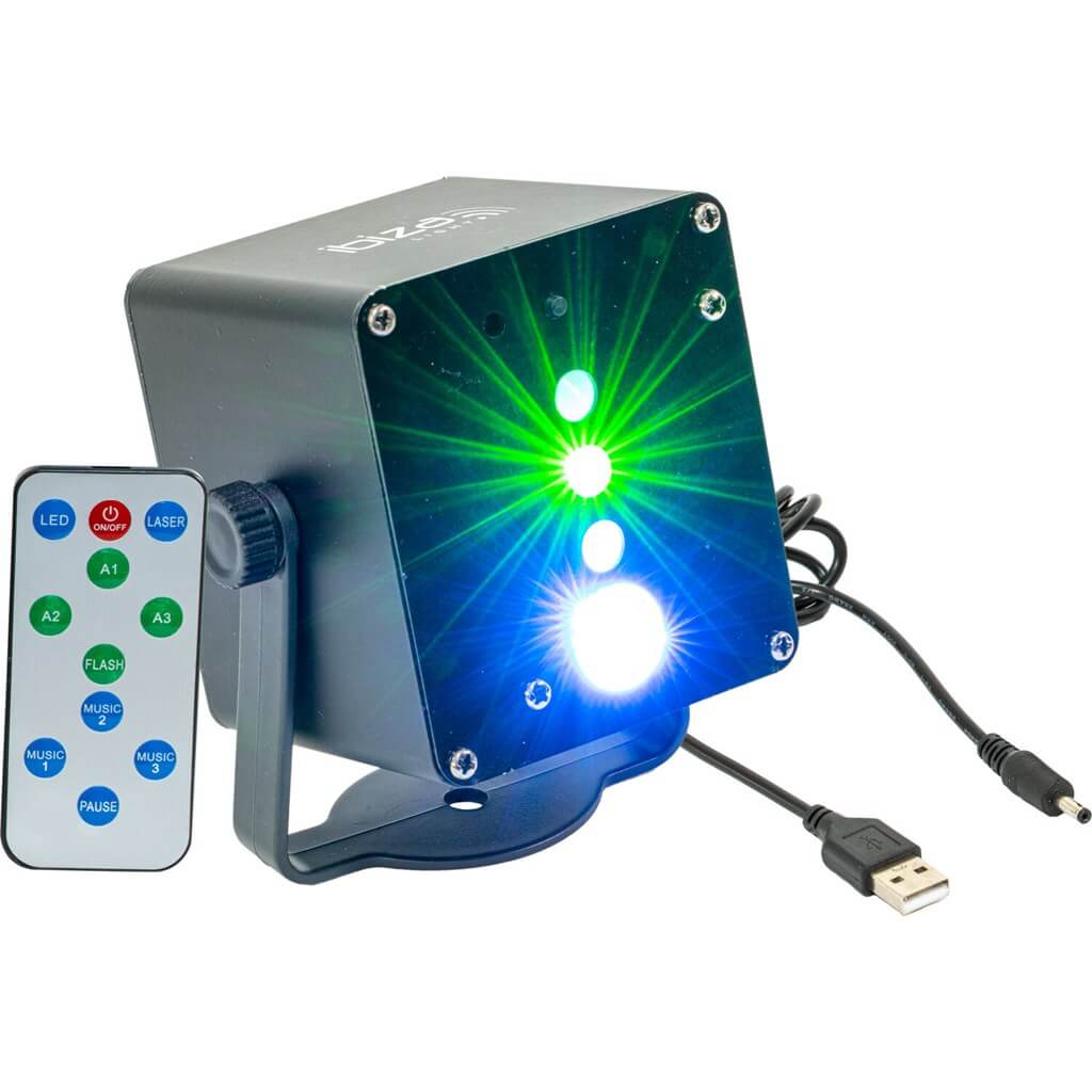 Machine Sans Fil à LED + Laser RGB Miniature TINYLED-LASRGB : Jeux de ...