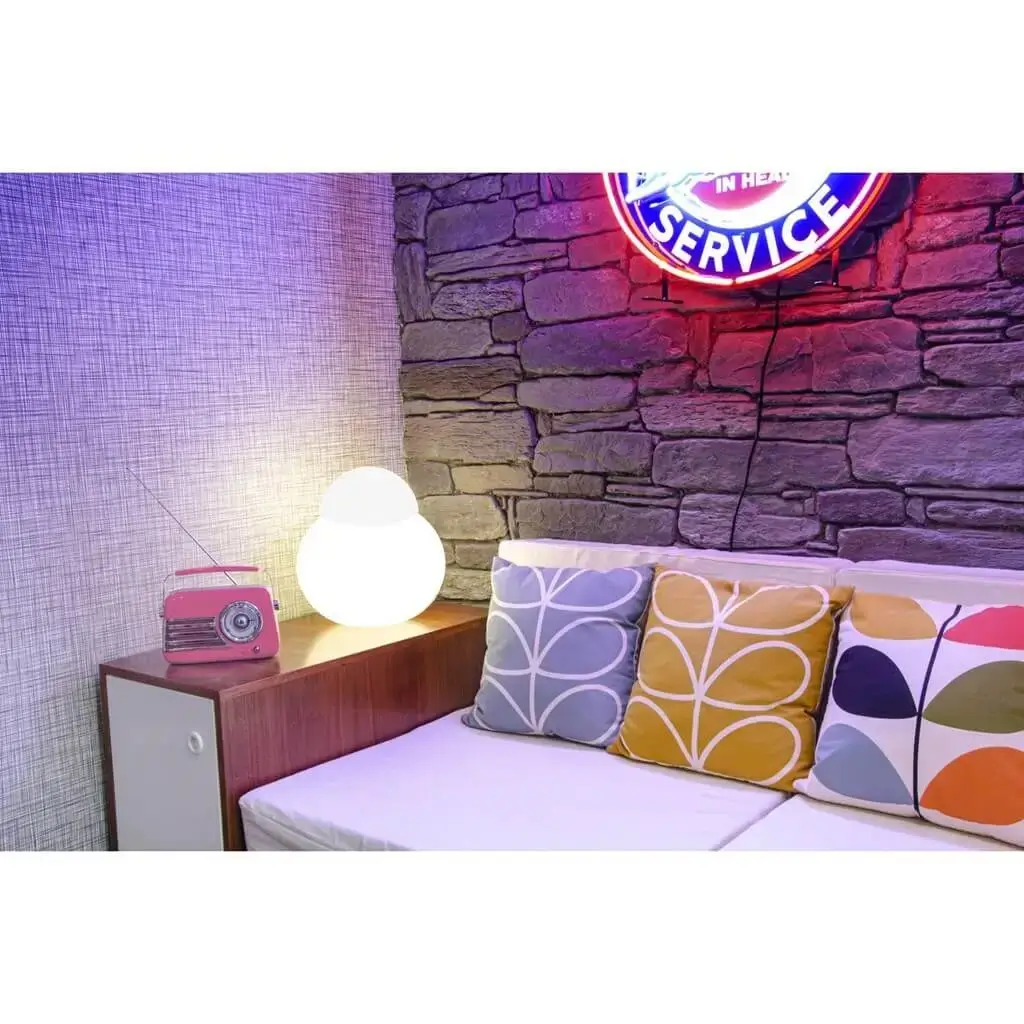Radio Vintage Autonome avec Bluetooth USB &amp; FM 30W Rose