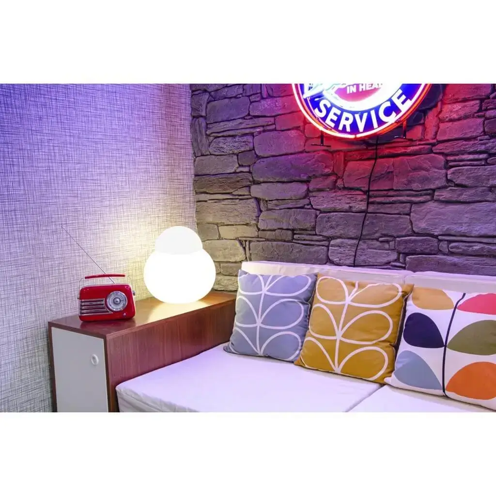 Radio Vintage Autonome avec Bluetooth USB &amp; FM 30W Rouge