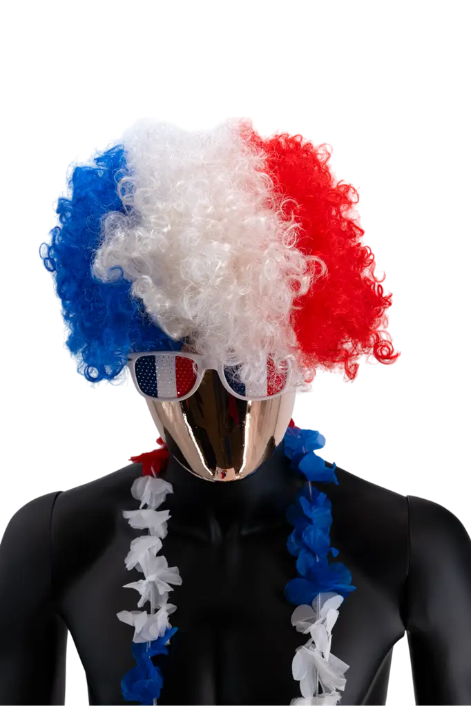 Perruque Afro pour Supporter France (Bouclée)