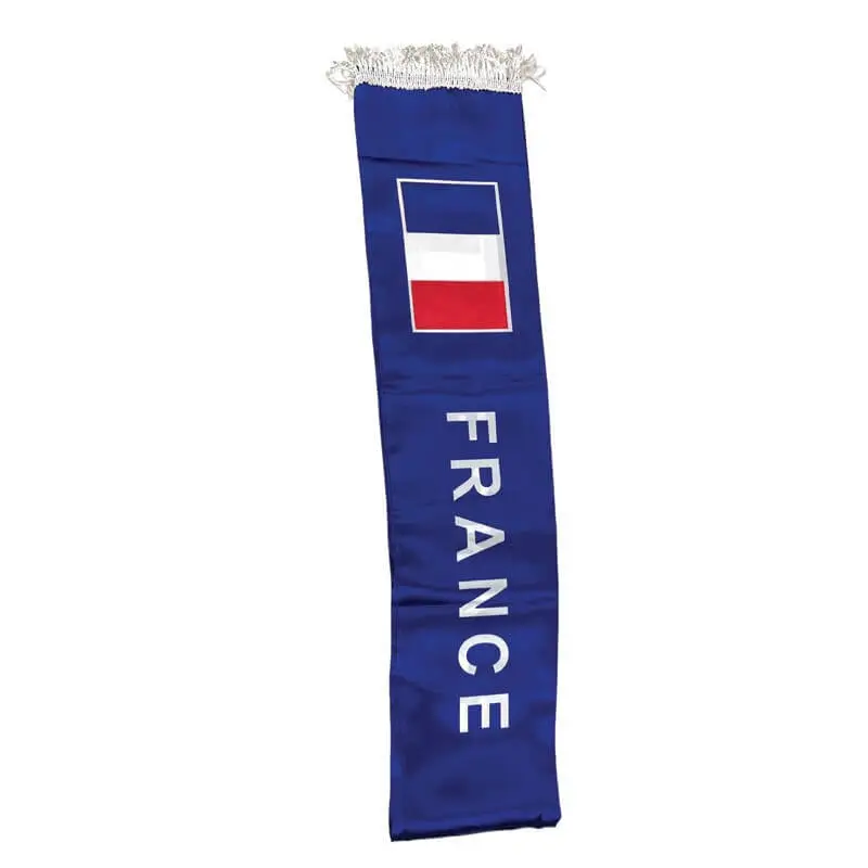 Echarpe en Tissu Satin pour Supporter France 135x15cm
