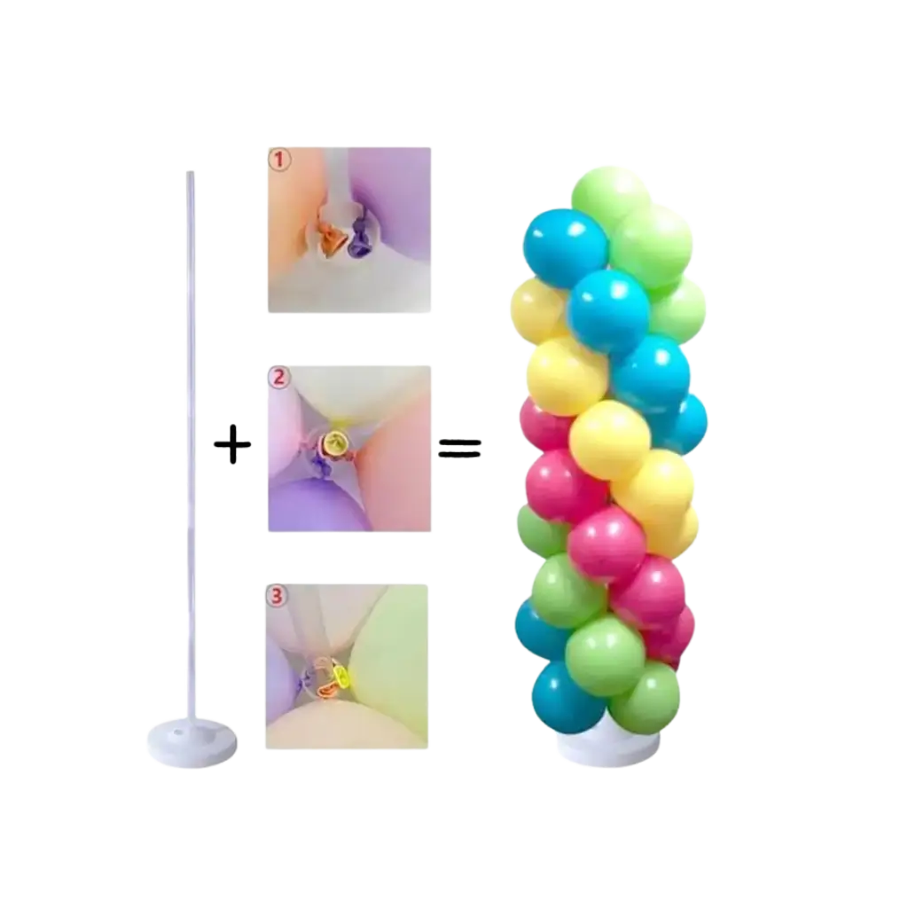 Colonne de 165 cm pour 65 Ballons avec Lest Water Bag