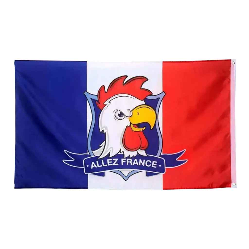 Drapeau France Tête de Coq 150x90cm