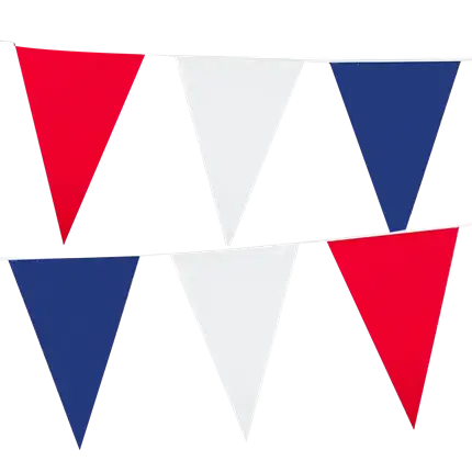 Guirlande de fanions Bleu-Blanc-Rouge 