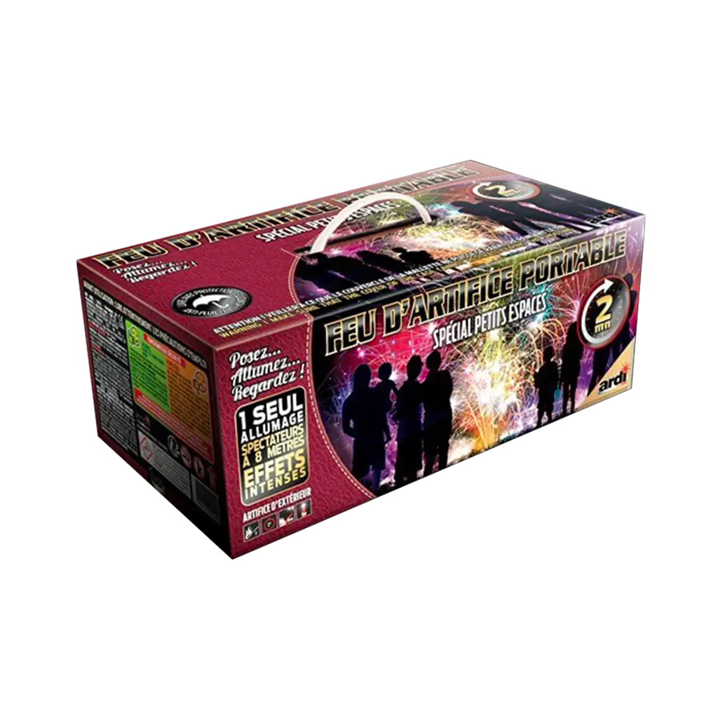 FEU D&#39;ARTIFICE PORTABLE® DE PROXIMITÉ 2MN