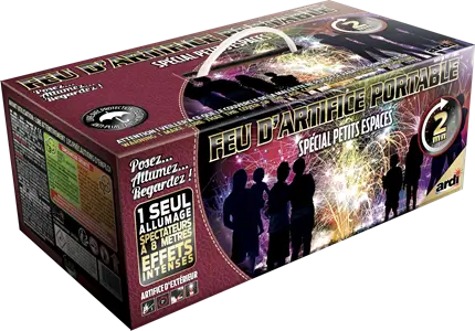 Feu d&#39;Artifice PORTABLE® DE PROXIMITÉ - 5 Effets - 2 minutes