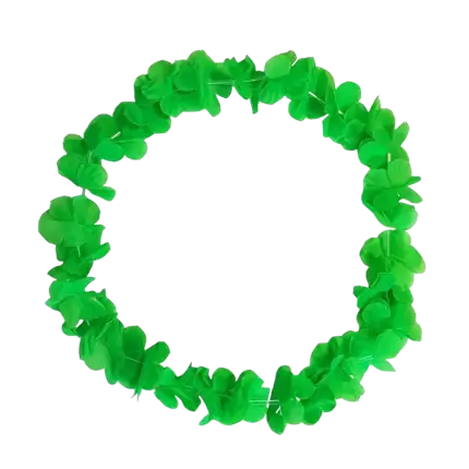 Collier Hawaïen à Fleurs Fluo Neon Vert