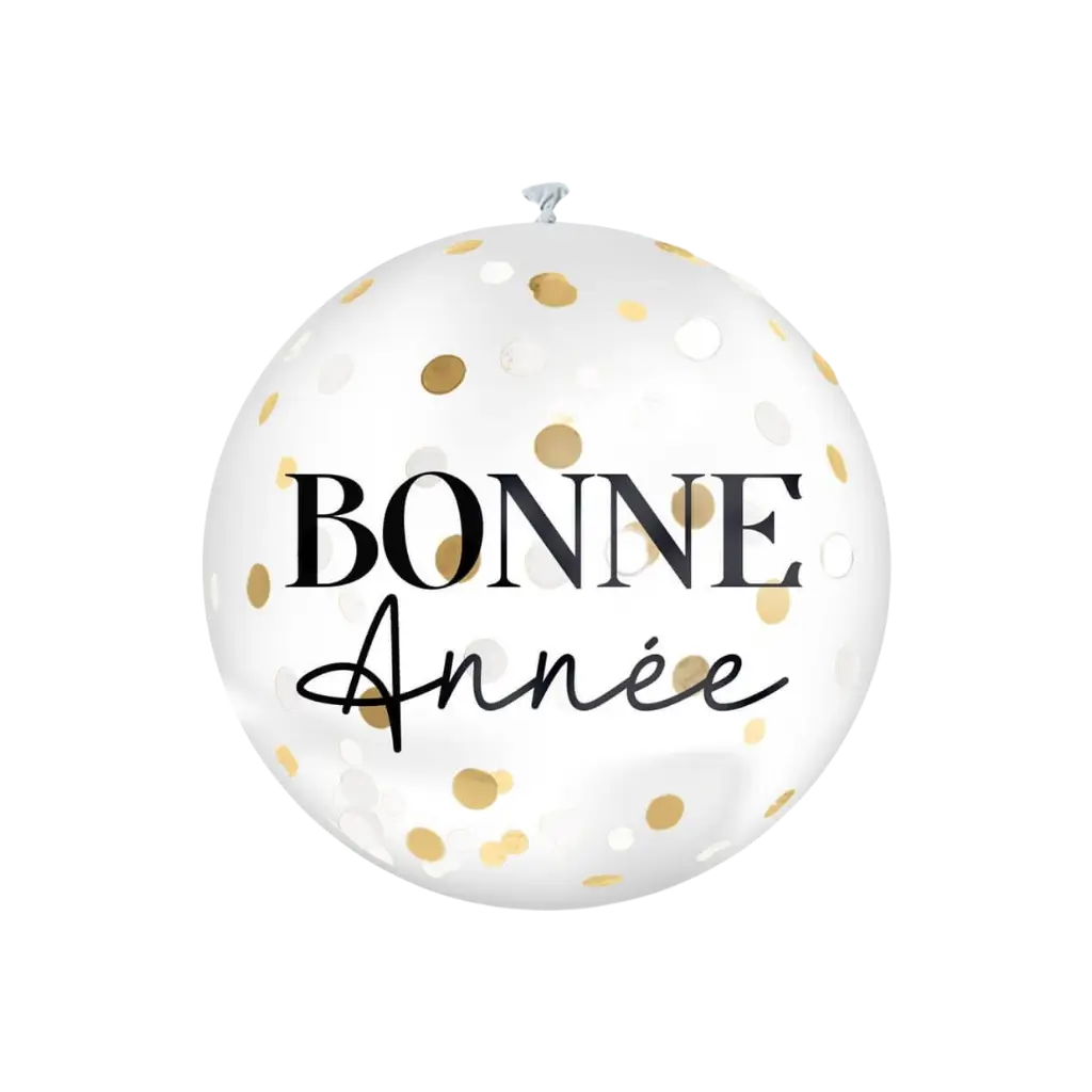 Ballon Confettis Géant Bonne Année 100cm