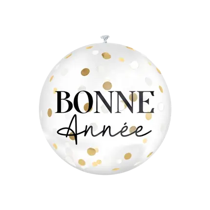 Ballon Confettis Géant "Bonne Année" 100cm