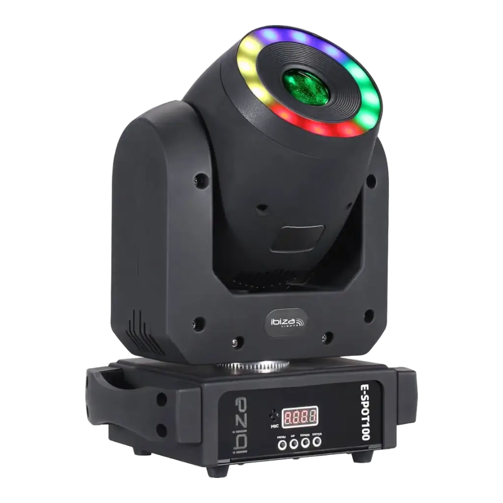 Lyre DMX Spot avec Anneau à LED RGB E-SPOT100