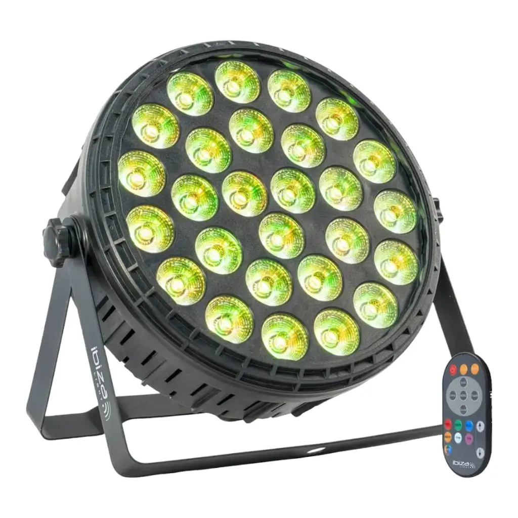 Projecteur Boule à Facettes LED 20W - 4 En 1 (rouge/vert/bleu/blanc), Télécommande, 4 Modes, Pour Fêtes, Bars, Mariages