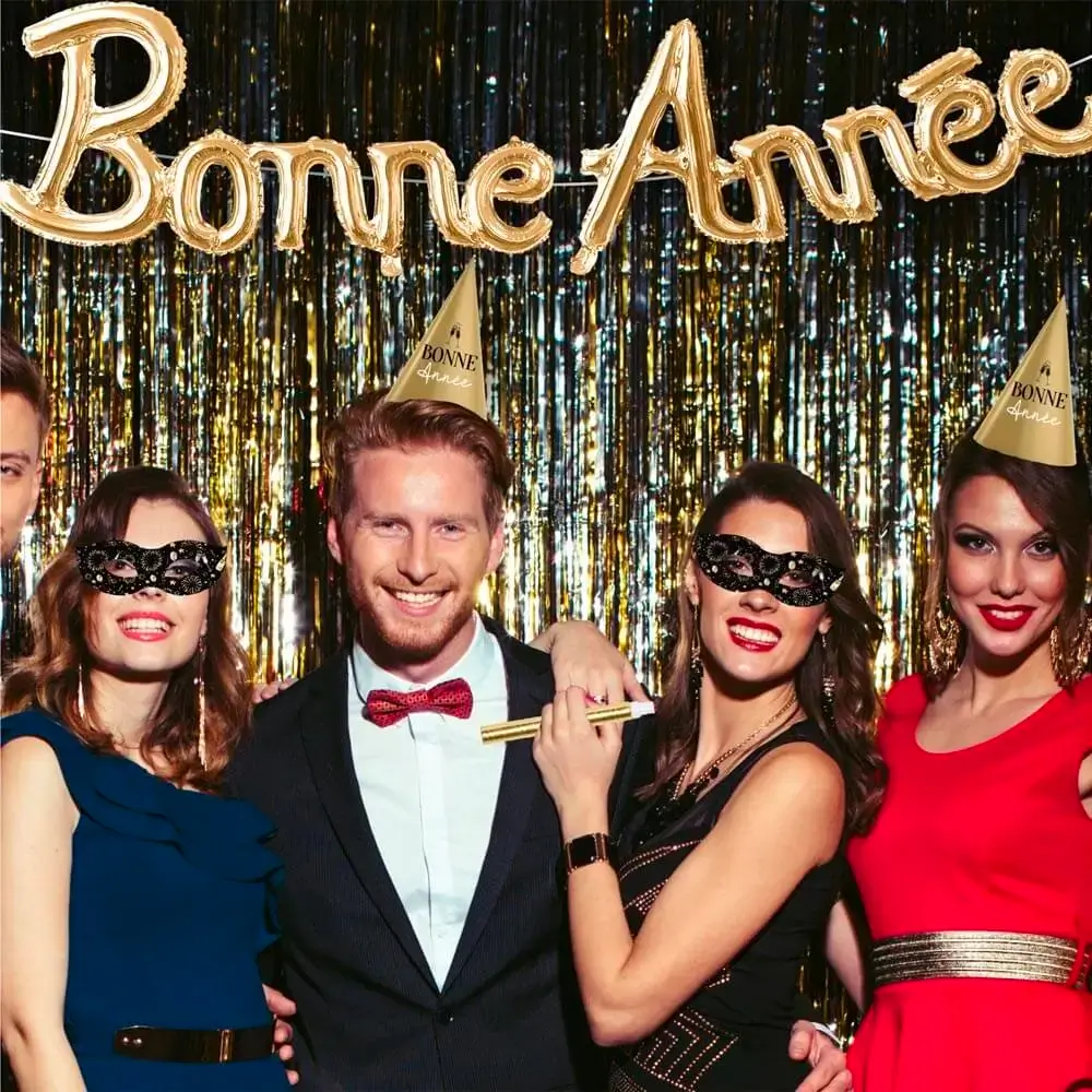 Guirlande de Ballons Doré Bonne Année 2,50 mètres 
