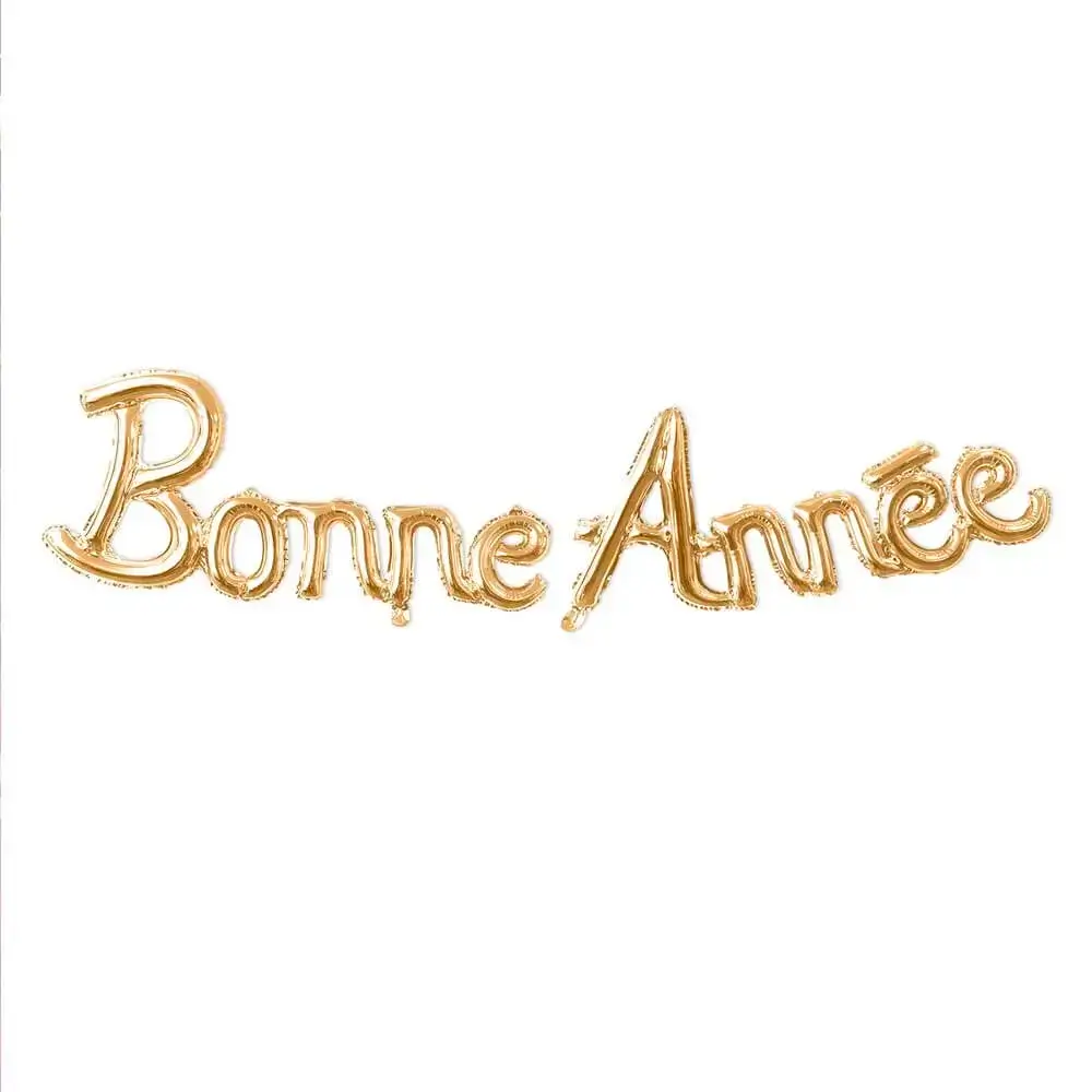 Guirlande de Ballons Doré "Bonne Année" 2,50 mètres 