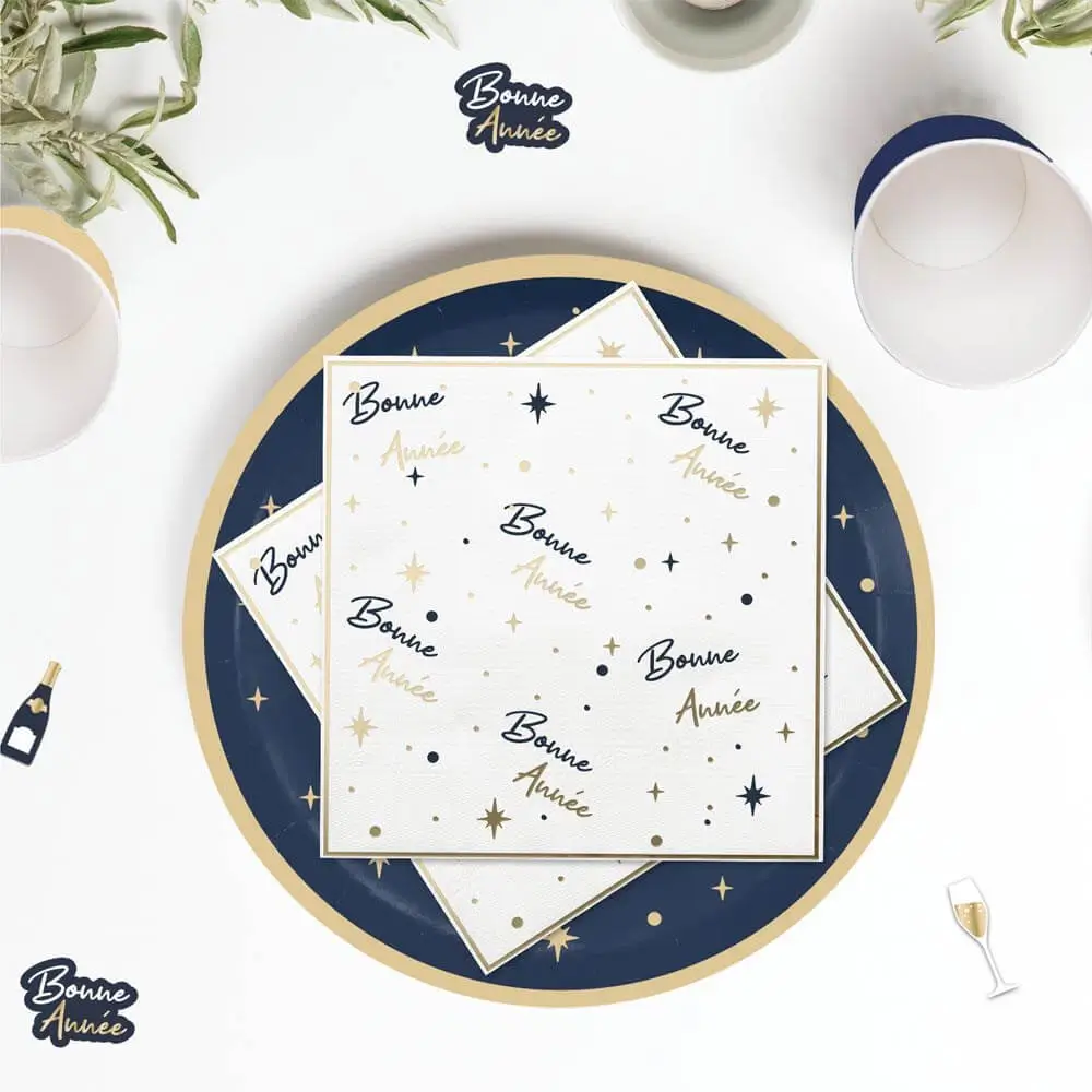 Serviette Bonne Année - Lot de 10