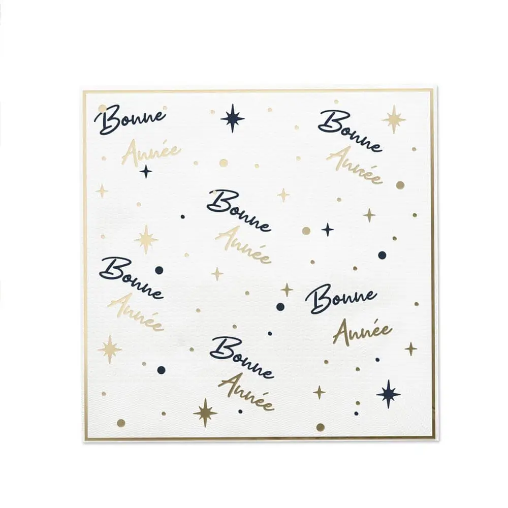 Serviette "Bonne Année" - Lot de 10