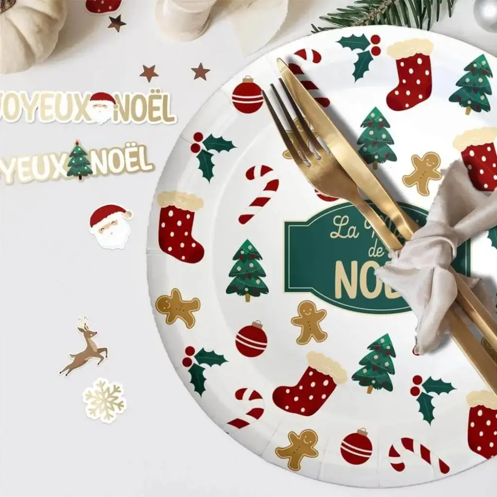 Assiette à Motifs Magie de Noël - Lot de 6
