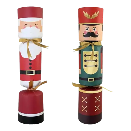 Crackers de Noël Père Noël et Casse-Noisette - Lot de 6