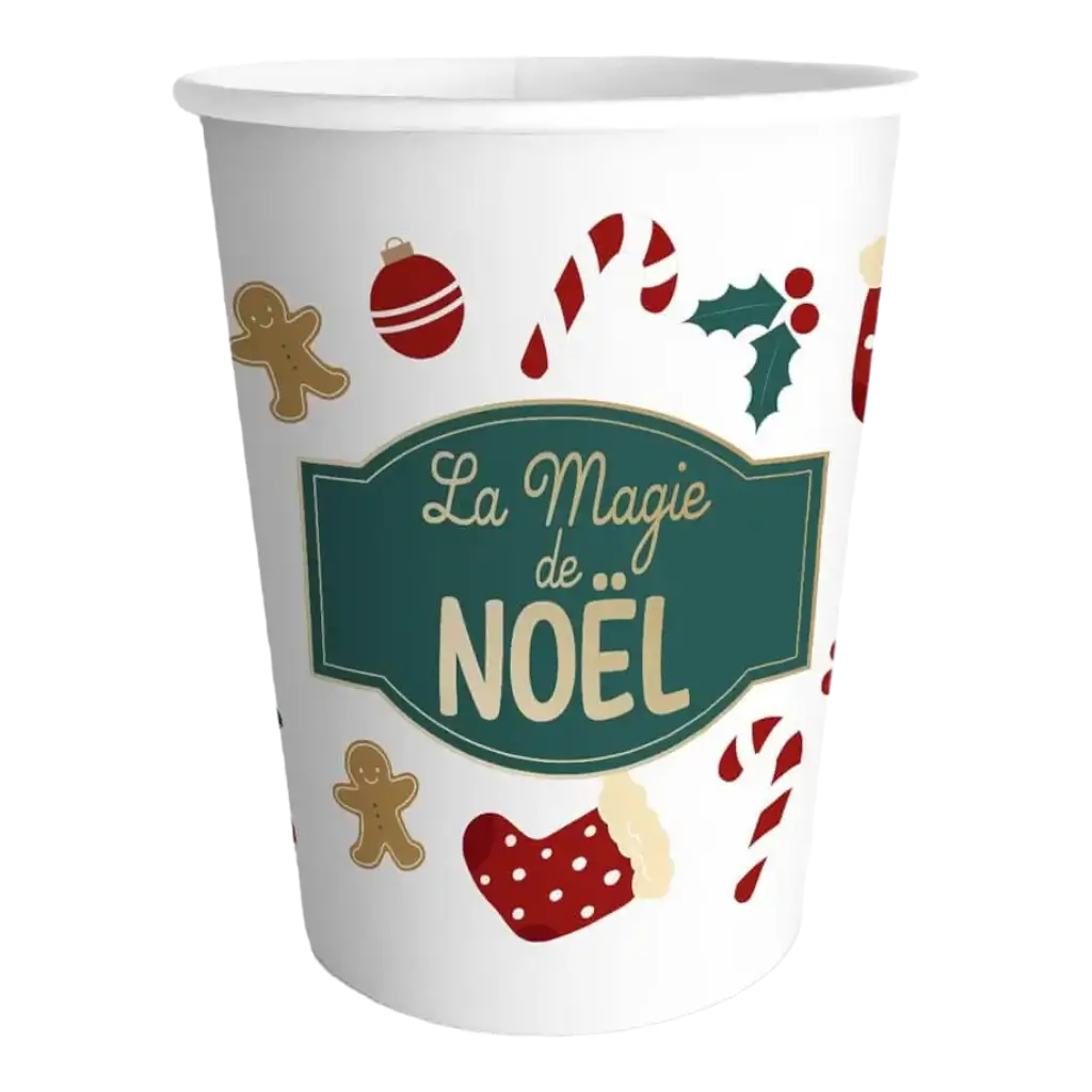 Gobelet à Motifs Magie de Noël- Lot de 6