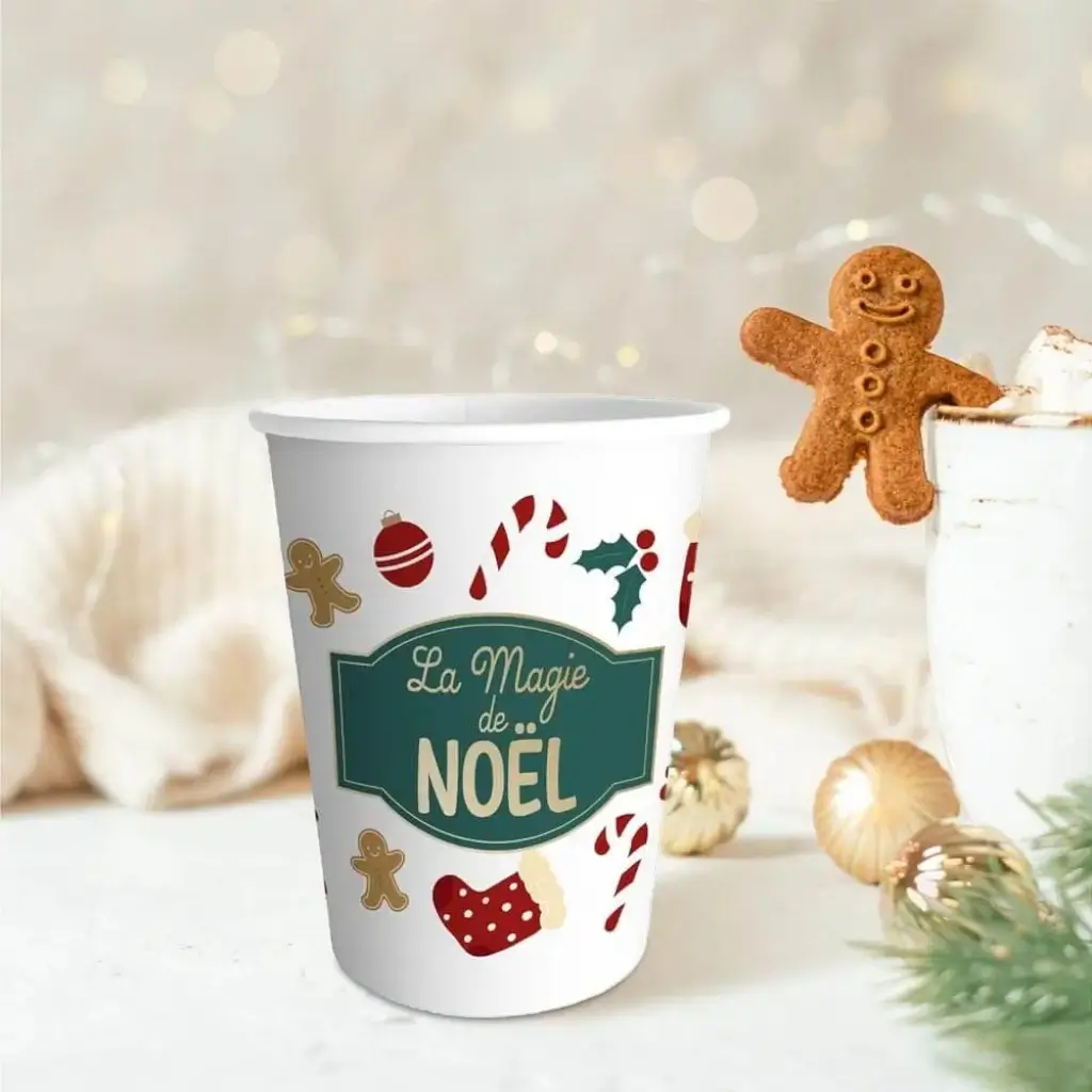 Gobelet à Motifs Magie de Noël- Lot de 6