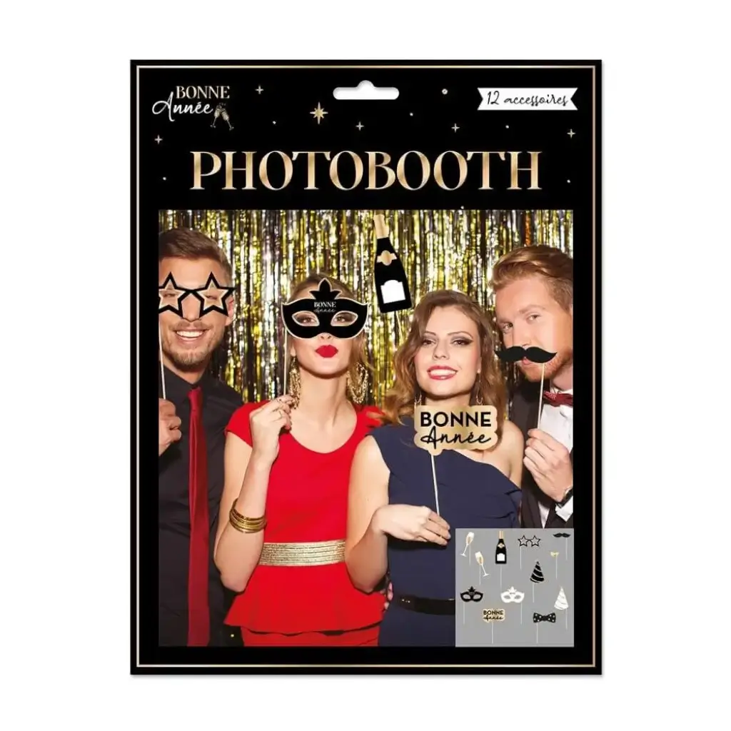 12 Accessoires pour Photobooth Nouvel An