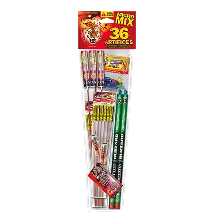Assortiment de 36 Pétards et Artifices Micro Mix