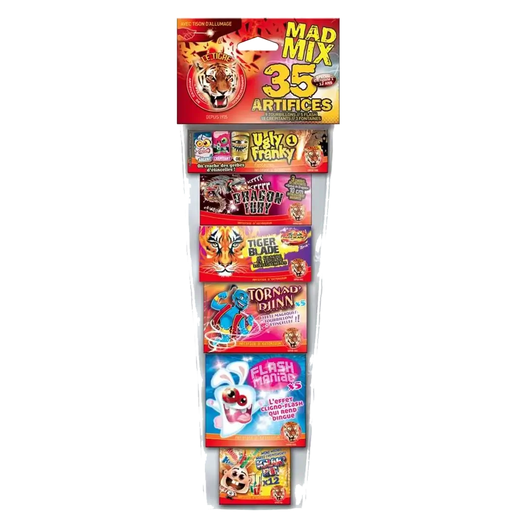 Assortiment de 35 Petits Artifices Mad Mix