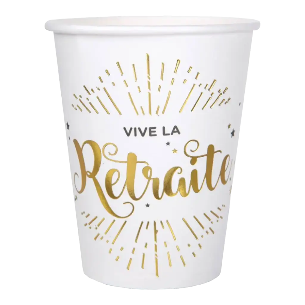 Gobelet Vive la Retraite - Lot de 10