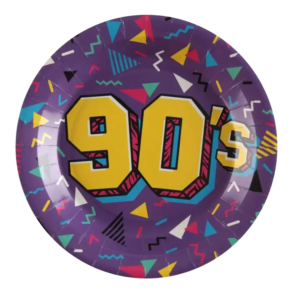 Assiette 90's - Lot de 10