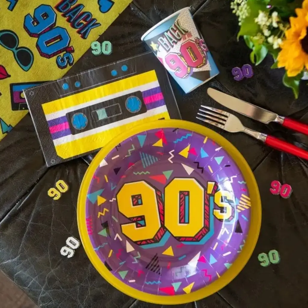 Assiette 90's - Lot de 10