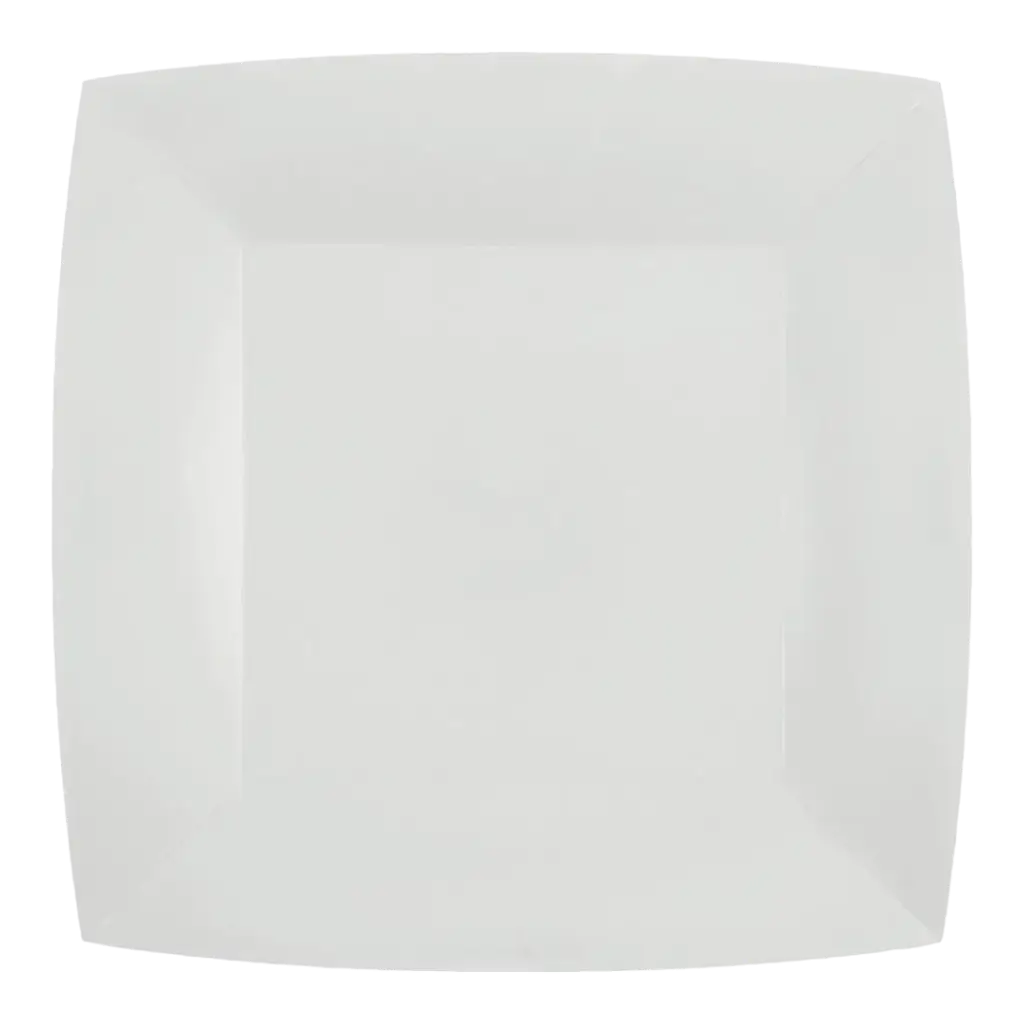 Petite Assiette Carrée Blanche 18cm - Lot de 10