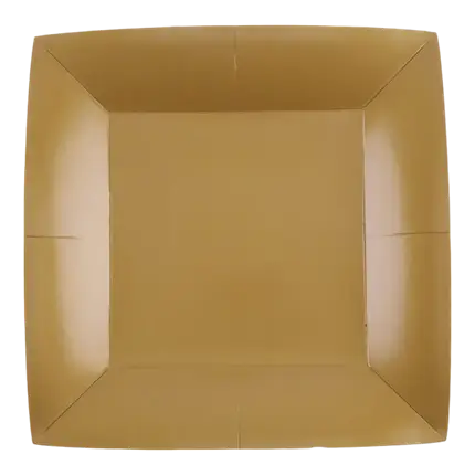 Petite Assiette Carrée Or 18cm - Lot de 10